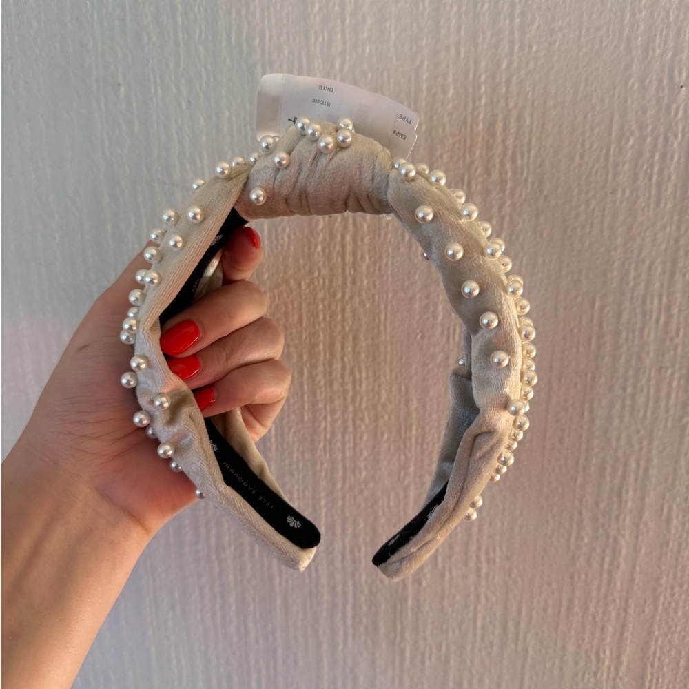 Lele Sadoughi Pearl Embellished Headband